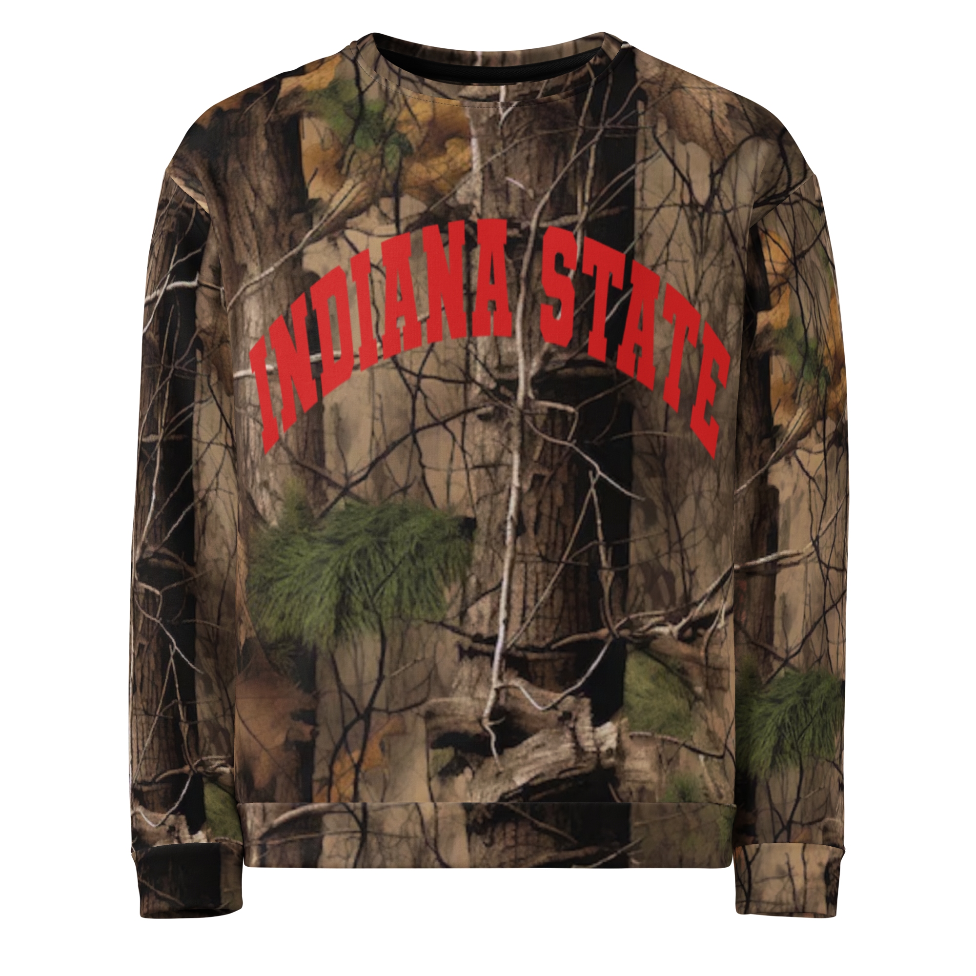 Indiana State Dark Camo Crewneck